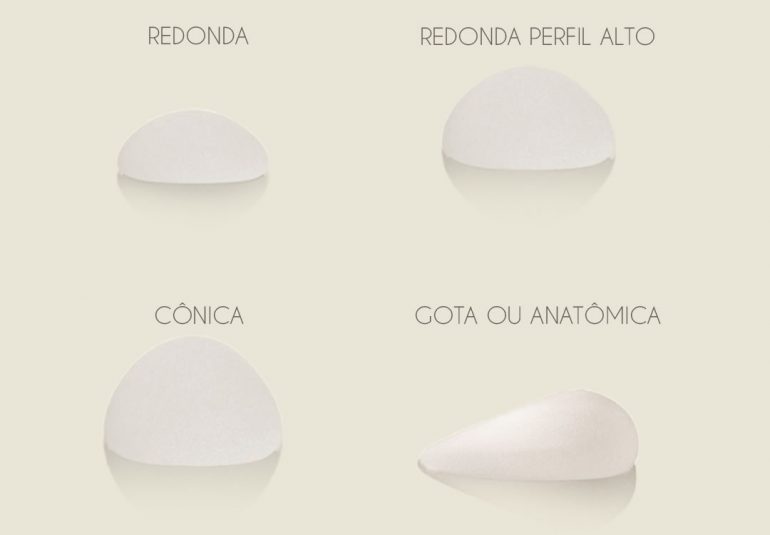 modelos de prótese de silicone para cirurgia plástica